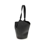 Khaite Black Calf Leather Bos Taurus Shoulder Bag