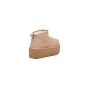 UGG Beige Suede Leather Ankle Boots