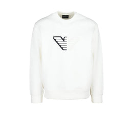Emporio Armani White Cotton Sweatshirt
