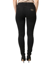 Dolce & Gabbana Black Cotton Stretch Skinny Denim Jeans