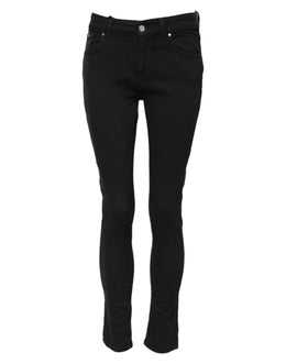 Dolce & Gabbana Black Cotton Skinny Denim Trouser Jeans