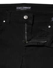 Dolce & Gabbana Black Cotton Skinny Denim Trouser Jeans