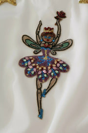 Dolce & Gabbana White Embellished Crystal Sequin Fairy  Top