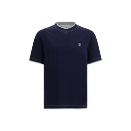 Brunello Cucinelli Blue Cotton T-Shirt