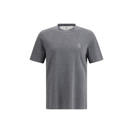 Brunello Cucinelli Gray Cotton T-Shirt