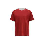 Brunello Cucinelli Red Cotton T-Shirt