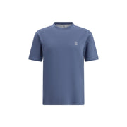 Brunello Cucinelli Blue Cotton T-Shirt