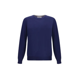 Brunello Cucinelli Blue Fleece Wool Sweatshirt