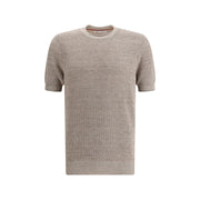 Brunello Cucinelli Beige Linen T-Shirt