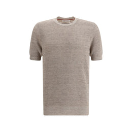 Brunello Cucinelli Beige Linen T-Shirt