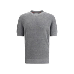 Brunello Cucinelli Gray Linen T-Shirt