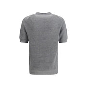 Brunello Cucinelli Gray Linen T-Shirt