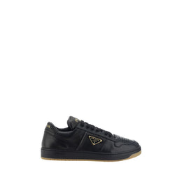 Prada Black Calf Leather Bos Taurus Low Top Sneakers