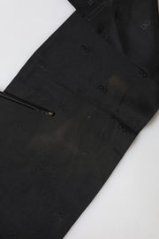 Dolce & Gabbana Black Logo Silk Fringes Neck Foulard Scarf