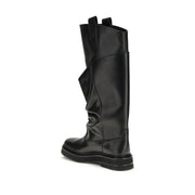 The Attico Black Calf Leather Bos Taurus Boots