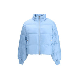 Ganni Light Blue Nylon Coat