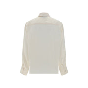 Fendi White Silk Pattern Shirt