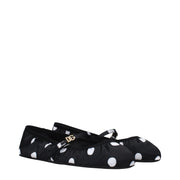 Dolce & Gabbana Black Fabric Ballet Flats