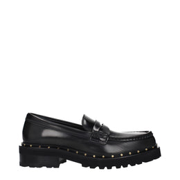 Golden Goose Black Leather Slip-On Loafers