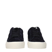 Moncler Blue Leather Low Top Sneakers