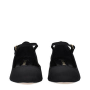 Miu Miu Black Fabric Mid Heel Pumps