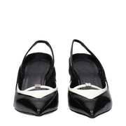 Givenchy Black Leather Wedge Sandals