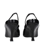 Givenchy Black Leather Wedge Sandals