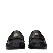 Givenchy Black Leather Slip-On Loafers
