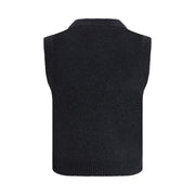 Ganni Black Wool Sleeveles Sweater