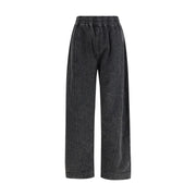 Ganni Black Cotton Casual Pants