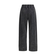 Ganni Black Cotton Casual Pants