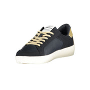 Gas Blue Polyurethane Men Sneaker