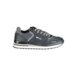 Gas Blue Polyurethane Men Sneaker