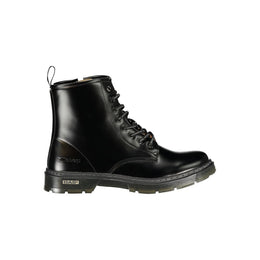 Gas Black Polyurethane Men Ankle Boot