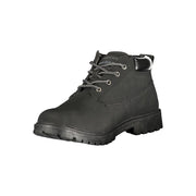 Gas Black Polyurethane Men Ankle Boot