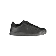Gas Black Polyurethane Men Sneaker