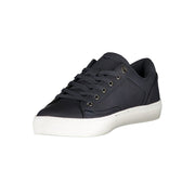 Gas Blue Polyurethane Men Sneaker