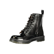 Gas Black Polyurethane Men Ankle Boot