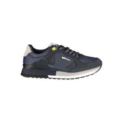 Gas Blue Polyester Men Sneaker