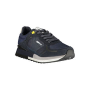 Gas Blue Polyester Men Sneaker