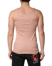 Dolce & Gabbana Pink Sleeveless Round Neck Tank Top  T-shirt