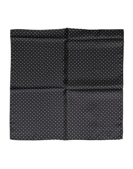 Dolce & Gabbana Black Polka Dot Silk Square Foulard Scarf