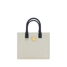 Versace Beige Cotton Shoulder Bag