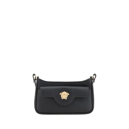 Versace Black Calf Leather Bos Taurus Shoulder Bag