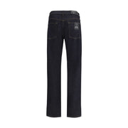 7FOR Blue Cotton Straight-Leg Jeans