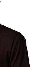 Dolce & Gabbana Maroon DG Crown Cotton Crew Neck Men T-shirt