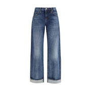 Khaite Blue Cotton Jeans Denim
