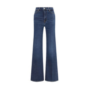 7FOR Blue Cotton Flared Jeans