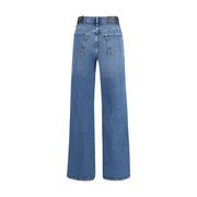 7FOR Blue Cotton Flared Jeans