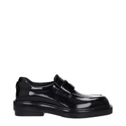 Prada Black Leather Slip-On Loafers
